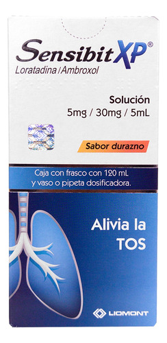 Sensibit Xp Solución 5mg/30mg/5ml Sabor Durazno 120 Ml