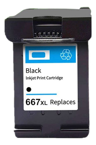 Cartucho Compatible Con Hp 667 Xl Negro Hp 2375 2775 2776