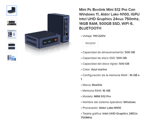 Minipc S12 + Monitor Portatil + Kit Inalambrico (Usado)