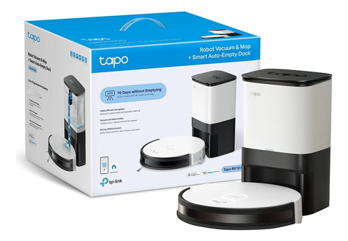 Aspiradora Robot Tp-link Tapo Rv10 Plus + Base De Descarga Color Blanco