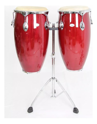 Tumba Y Conga 11 ¾ Y 12 ½ California Importado Percusion Red