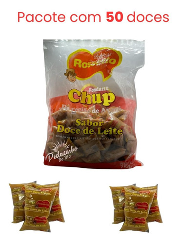 Doce De Leite Cremoso Chup Pacote 50 Sachês 15gr Rosseto