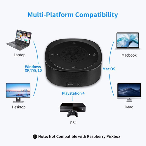 Micrófono De Altavoz Usb, Micrófono Omnidireccional De Compu