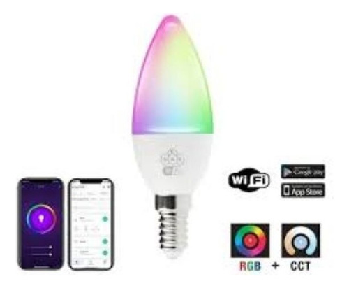 Lámpara Velita Led Smart Life Wifi E14 5w Rgb+cct Tbcin Color de la luz RGB