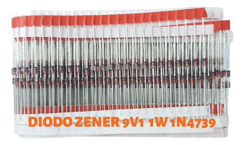 Kit C/100- Diodo Zener 9v1 1w 1n4739 Original