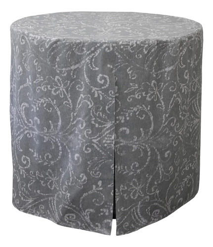 Colección De Cubierta De Mesa, Gris Perla, 48  Redonda