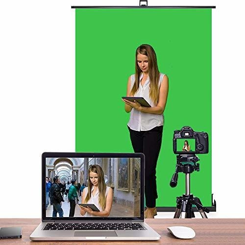 Imagen 6 de 6 de Pantalla Verde Para Fondo De Foto Video 138x198cm Retractil