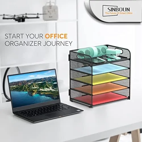 Organizador De Escritorio Para Papeles Y Archivos - Negro
