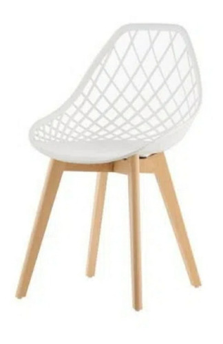 Silla Decorativa Alana Blanco / Azul Turquesa