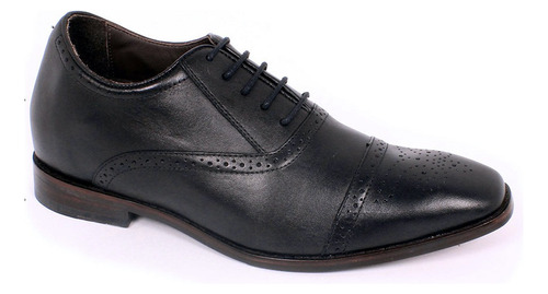 Zapato Formal British Negro Max Denegri +7cms De Altura
