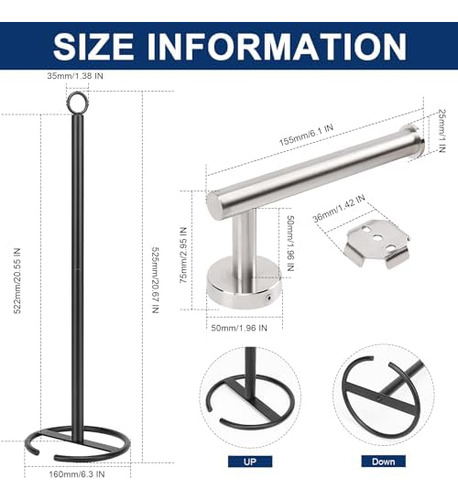 Combo De Soporte De Papel Higiénico, 1 Soporte Para Papel Hi