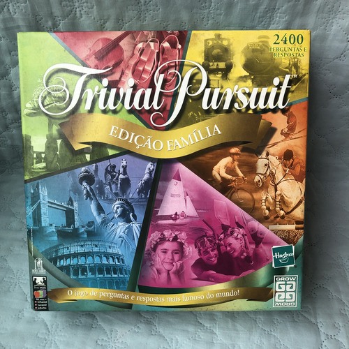 Jogo Trivial Pursuit Grow Hasbro Completo Antigo E Raro (Usado)