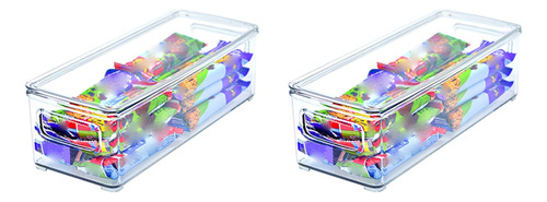 2 Cajas Organizadoras De Almacenamiento De Plástico Apilable