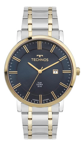 Relógio Technos Masculino Slim Gm10yx/1a - Safira