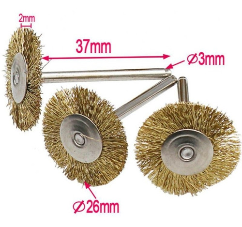 Cepillo De Pulir En Latón Para Dremel, 4 Unidades