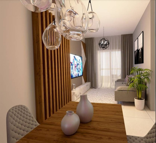 Imagem 3 de 8 de Apartamento, 2 Dorms Com 58.62 M² - Caiçara - Praia Grande - Ref.: Go7 - Go7