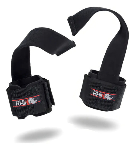 Strap 100% Algodão Tala Com Munhequeira Macia Musculação Exercício Academia Crossfit Treino Força Punho Pulso Gancho Puxada Fitness - PAR