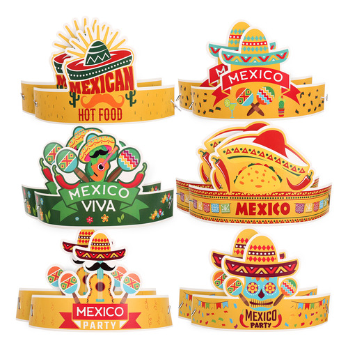 Sombreros De Fiesta Con Temática Mexicana, Carnaval, De Pape