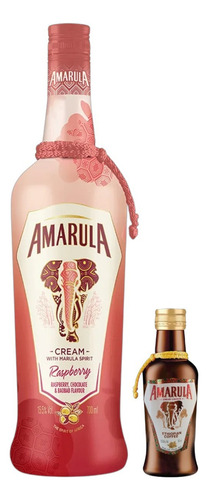 Kit Licor Amarula Raspberry 750ml + Miniatura Amarula Coffee