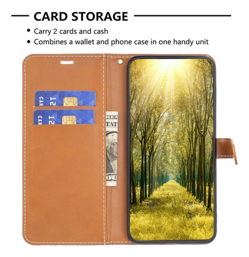 Funda De Tela Vaquera Con Bloque De Color Para Xiaomi Redmi