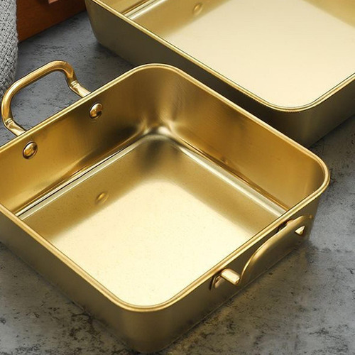 Bandeja Para Aperitivos, Plato Para Patatas 21x21cm Plata