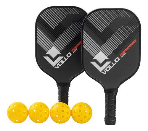 Kit Pickleball Performance 2 Raquetes 4 Bolas E Bolsa Vollo