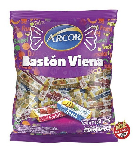 Caramelos Baston Viena 470 Grms