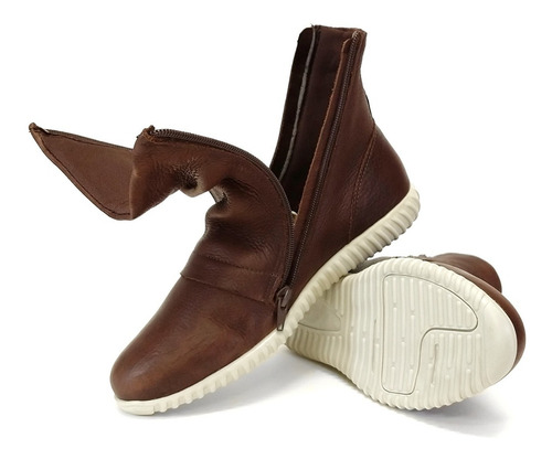 Imagem 2 de 2 de Bota Feminina Rikastore Em Couro