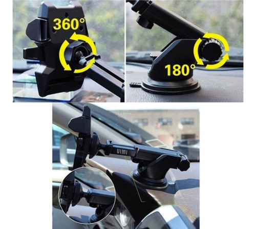 Imagen 7 de 8 de Soporte Porta Celular 360º Firme Auto Escritorio Vimi