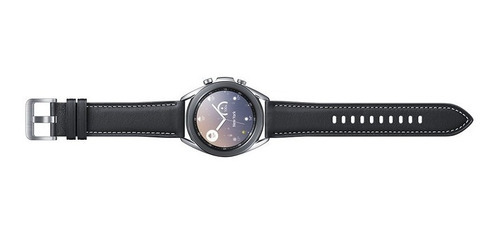 Imagen 4 de 4 de Samsung Galaxy Watch3 1.2" caja 41mm de acero inoxidable mystic silver, malla negra de cuero y bisel mystic silver SM-R850