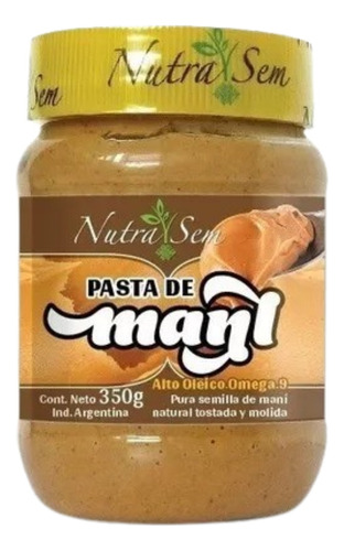 Pasta Crema De Maní Alto Oleico 350gr Nutrasem