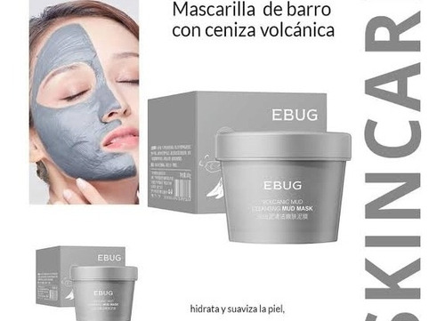 Mascarilla facial para piel mixta Ebug Facial Barro Volcánico 100g y 0mL