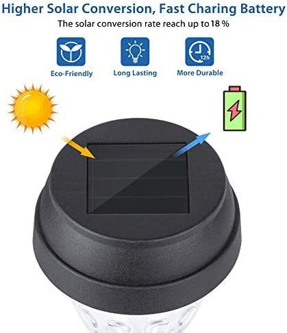 Imagen 7 de 7 de Paquete De 12 Luces Solares Led Para Senderos/aceras/jardín/