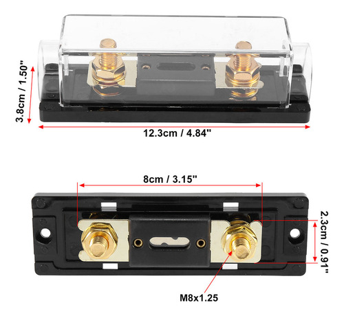 2 Portafusibles Anl Con Fusible Anl 200 Amp For Audio Auto