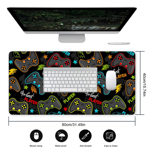 Juego De Jugador Joystick Desk Mat Para Escritorio, Almohadi