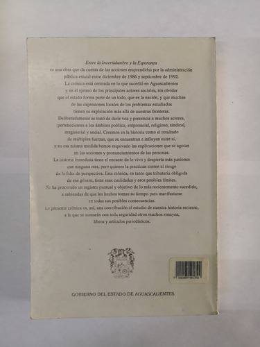 Entre La Incertidumbre Y La Esperanza Ags 1986-1992 V I & Ii (Usado)