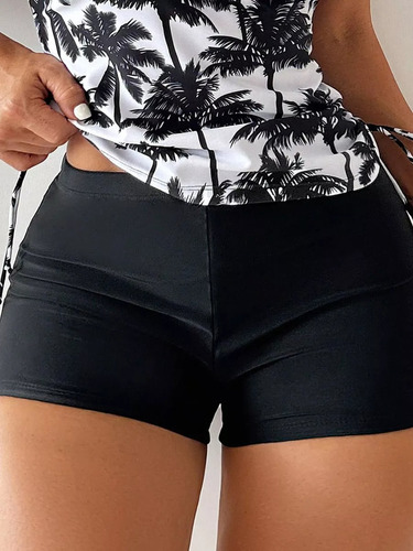 Traje De Baño Para Mujer Dos Piezas Bañador Tankini Dama Negro Xl