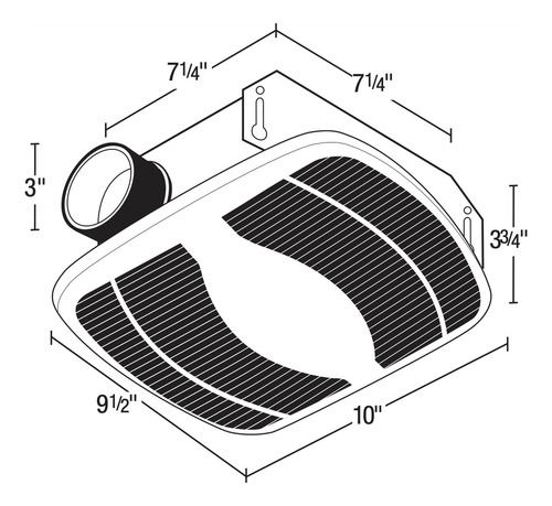 Extractor De Aire Para Techo Air King As50 Alto Desempeño Color Blanco