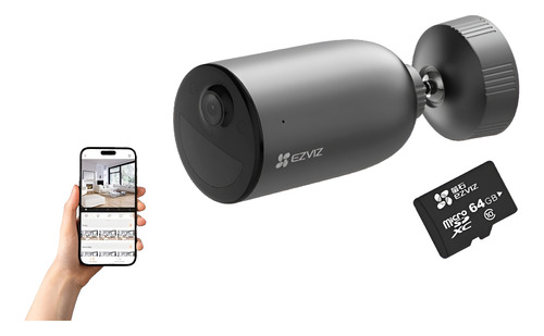 Cámara Inteligente Exterior Eb3 Ezviz Bateria + Memoria 64gb