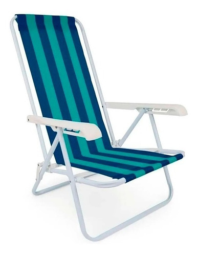 Cadeira De Piscina E Praia Reclinável 4 Posições Mor 100 Kg
