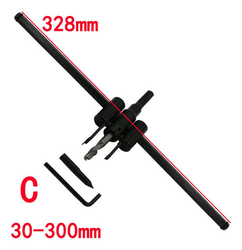 Ajustable Metal Madera Círculo Cortador Kit Agujero