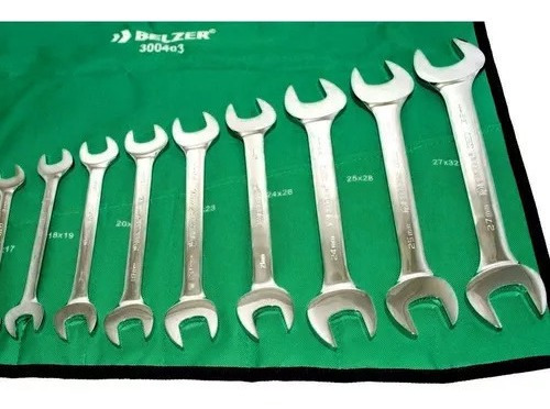 Kit C/ 10 Jogos De Chaves Fixa 6 A 32mm 12 Pç Belzer 300403b