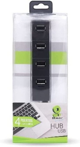 Hub Brobotix 180727-2 Usb 2.0 De 4 Puertos Color Negro
