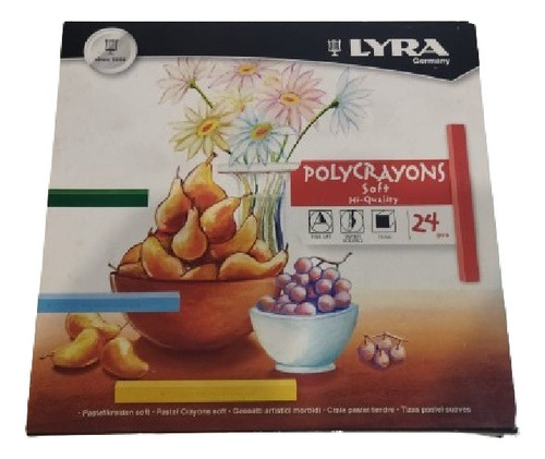 Pastel Tiza Lyra Polycrayon Soft X 24 Colores