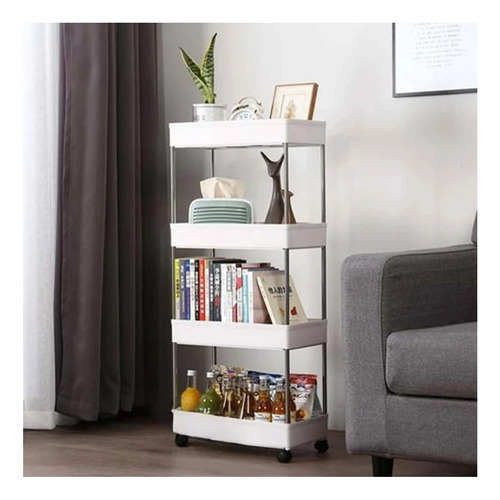 Anaquel Rectangular De 4 Niveles Blanco Ho30743 Y+ligas De R