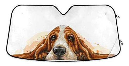 Parasol Carro, Perro Basset Hound Parabrisas Parasol Bloques