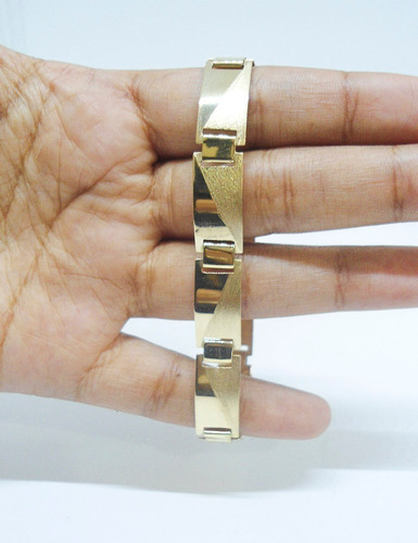 Pulseira De Placa Ouro 18k 750 14 Gramas