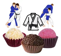 Comprar Topper Doces Artes Marciais Luta Festa Aniversário Tag Topo