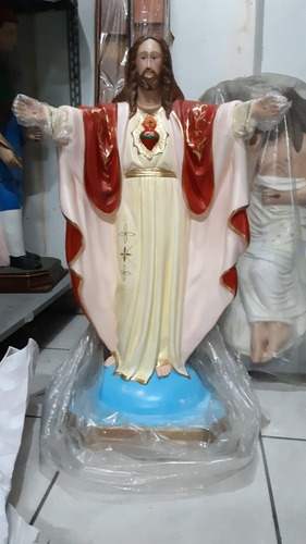 Imagem Cristo Redentor Manto Verm 130 Cm Resinado G R A N De