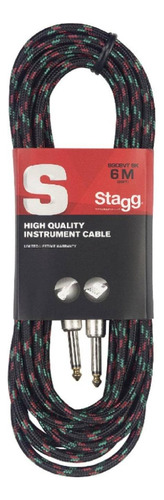 Cable Stagg De Instrumento 6 Metros Plug A Plug Estilo Tweed